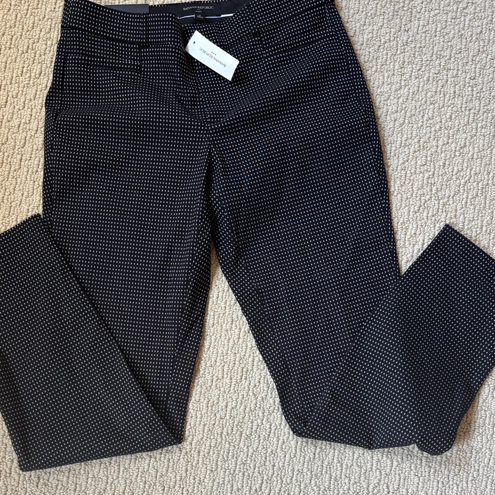 Banana Republic Black and White Dot Sloan Pants